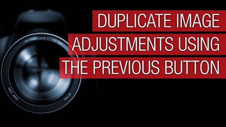 Duplicate Image Adjustments with the Previous button in Lightroom